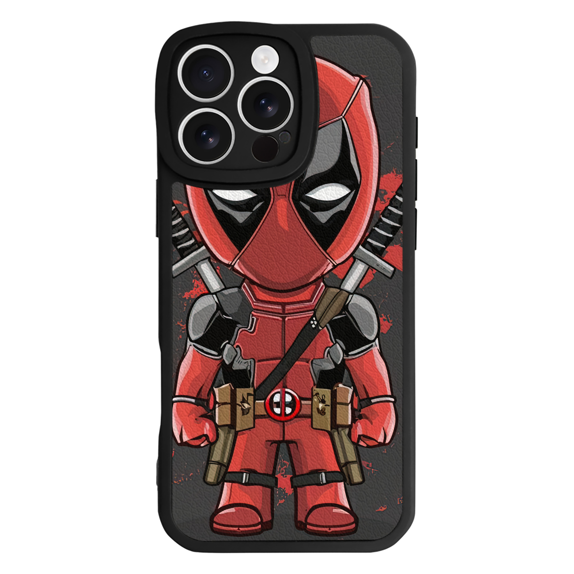（画像用） Deadpool デッドプール 【iPhone 16シリーズ対応】シリコンスマホケース（レザー調） 材質：シリコン